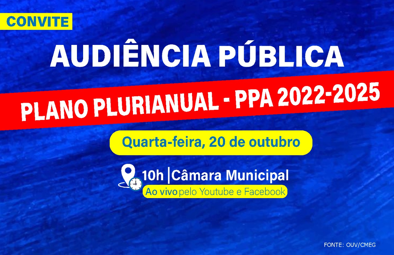 AUDIÊNCIA PÚBLICA - PPA 2022 a 2025