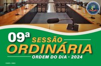 ORDEM DO DIA DA 09ª SESSÃO ORDINÁRIA