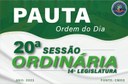 ORDEM DO DIA DA 20ª SESSÃO ORDINÁRIA