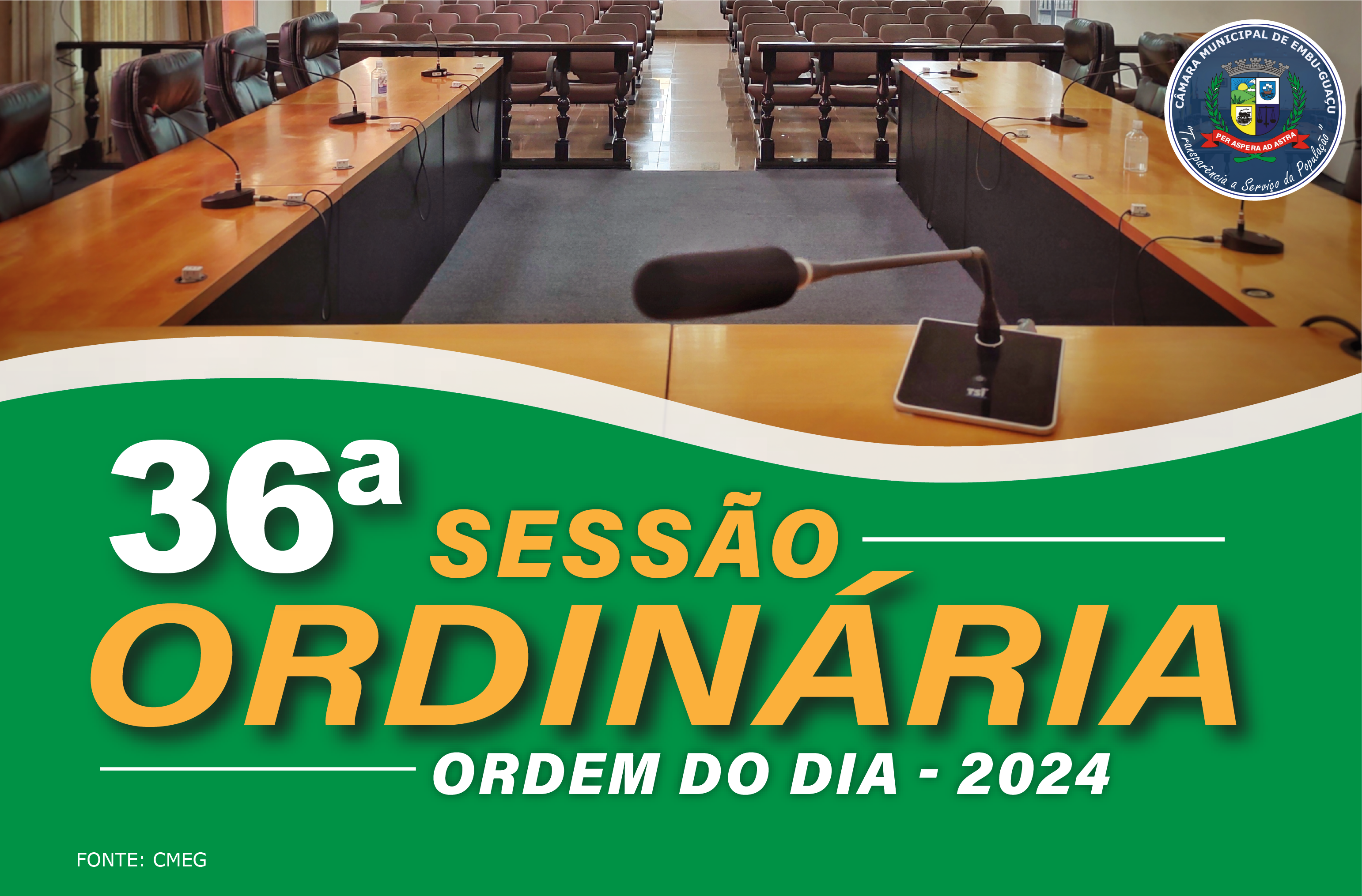 ORDEM DO DIA DA 36ª SESSÃO ORDINÁRIA