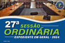 27ª Sessão Ordinária